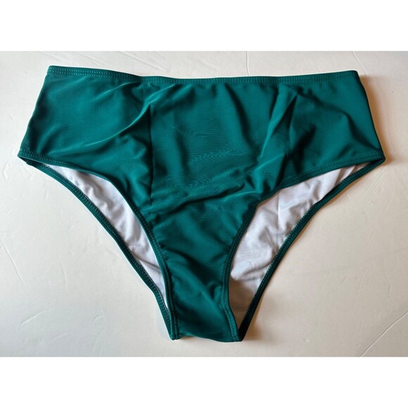 bnwt new ladies shein 1xl size teal tankini bikini padded top bottoms - Picture 4 of 6